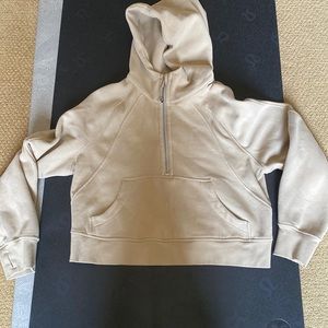 Light brown scuba hoodie lululemon